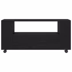 vidaXL TV Cabinet with Wheels Black Oak 102x34.5x43 cm Engineered Wood - Additional view 5