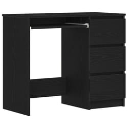 vidaXL Desk Engineered Wood Computer Study Table Workstation Multi Colours - black oak