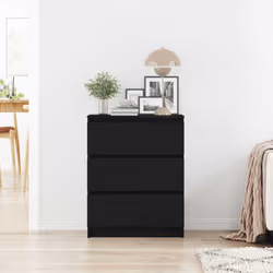 vidaXL Sideboard Engineered Wood Storage Side Cabinet Furniture Multi Colours - black oak