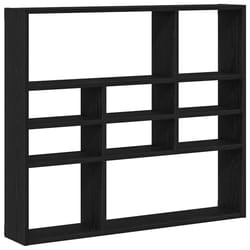vidaXL Wall Shelf Black Oak 90x16x78 cm Engineered Wood floating shelf
