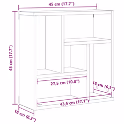 vidaXL Wall Shelf Black Oak 45x16x45 cm Engineered Wood floating shelf - Additional view 10