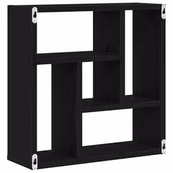 vidaXL Wall Shelf Black Oak 45x16x45 cm Engineered Wood floating shelf - Additional view 6