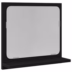 vidaXL Bathroom Mirror Black Oak 40x10.5x37 cm Engineered Wood mirror