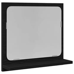 vidaXL Bathroom Mirror Black Oak 40x10.5x37 cm Engineered Wood mirror