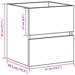 vidaXL Bathroom Sink Cabinet Engineered Wood - artisan oak