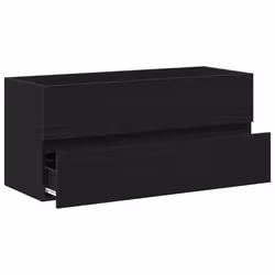 vidaXL Sink Cabinet Black Oak 100x38.5x45 cm Engineered Wood - Additional view 4