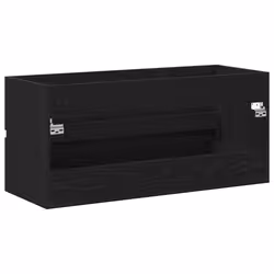 vidaXL Sink Cabinet Black Oak 100x38.5x45 cm Engineered Wood - Additional view 7