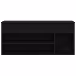vidaXL Shoe Bench Black Oak 102x30.5x45 cm Engineered Wood bench - Additional view 4