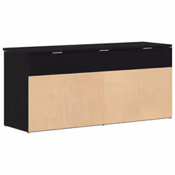 vidaXL Shoe Bench Black Oak 102x30.5x45 cm Engineered Wood bench - Additional view 6