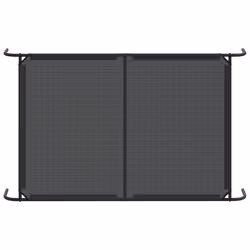 vidaXL Elevated Dog Bed Black Textilene Puppy Sleeping Basket Multi Sizes - black, 150 x 90 x 20 cm/ Textilene - Additional view 5