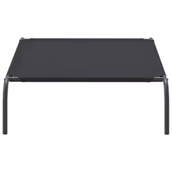 vidaXL Elevated Dog Bed Black Textilene Puppy Sleeping Basket Multi Sizes - black, 110 x 65 x 20 cm/ oxford - Additional view 4