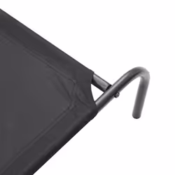 vidaXL Elevated Dog Bed Black Textilene Puppy Sleeping Basket Multi Sizes - black, 110 x 65 x 20 cm/ oxford - Additional view 6