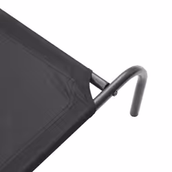 vidaXL Elevated Dog Bed Black Textilene Puppy Sleeping Basket Multi Sizes - black, 130 x 80 x 20 cm/ oxford - Additional view 6