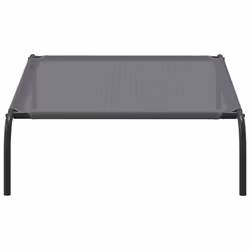 vidaXL Elevated Dog Bed Black Textilene Puppy Sleeping Basket Multi Sizes - grey, 110 x 65 x 20 cm/ Textilene - Additional view 4
