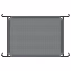 vidaXL Elevated Dog Bed Black Textilene Puppy Sleeping Basket Multi Sizes - grey, 110 x 65 x 20 cm/ Textilene - Additional view 5