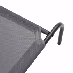 vidaXL Elevated Dog Bed Black Textilene Puppy Sleeping Basket Multi Sizes - grey, 110 x 65 x 20 cm/ Textilene - Additional view 6
