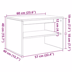 vidaXL TV Cabinet Grey Sonoma 60x40x40 cm Engineered Wood TV unit TV console - concrete grey, 60 x 40 x 40 cm - Additional view 3