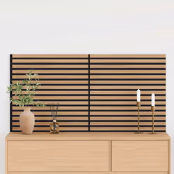 vidaXL Acoustic Wall Panels 2 pcs Slatted 60.5x60 cm Oak Veneer acoustic panel