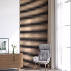 vidaXL Acoustic Wall Panels 8 pcs Slatted 60.5x60 cm Oak Veneer acoustic panel