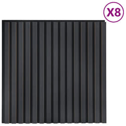vidaXL Acoustic Wall Panels 8 pcs Slatted 60.5x60 cm Oak Veneer acoustic panel