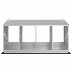 vidaXL Chicken Nesting Box with 8 Compartments Olive Green Metal - galvanized silver, 106,5 x 64 x 59,5 cm - Additional view 4