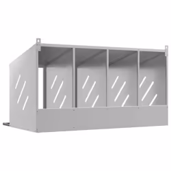 vidaXL Chicken Nesting Box with 8 Compartments Olive Green Metal - galvanized silver, 106,5 x 64 x 59,5 cm - Additional view 6