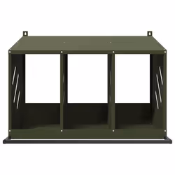 vidaXL Chicken Nesting Box with 8 Compartments Olive Green Metal - olive green, 80 x 64 x 59,5 cm