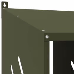 vidaXL Chicken Nesting Box with 8 Compartments Olive Green Metal - olive green, 80 x 64 x 59,5 cm - Additional view 7