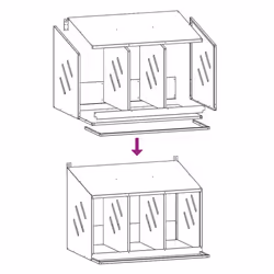 vidaXL Chicken Nesting Box with 8 Compartments Olive Green Metal - galvanized silver, 80 x 64 x 59,5 cm