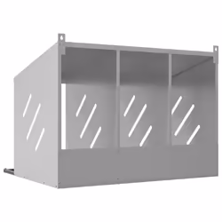 vidaXL Chicken Nesting Box with 8 Compartments Olive Green Metal - galvanized silver, 80 x 64 x 59,5 cm - Additional view 7