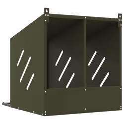 vidaXL Chicken Nesting Box with 8 Compartments Olive Green Metal - olive green, 54 x 64 x 59,5 cm - Additional view 6
