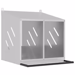 vidaXL Chicken Nesting Box with 8 Compartments Olive Green Metal - galvanized silver, 54 x 64 x 59,5 cm