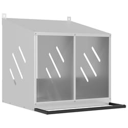 vidaXL Chicken Nesting Box with 8 Compartments Olive Green Metal - galvanized silver, 54 x 64 x 59,5 cm