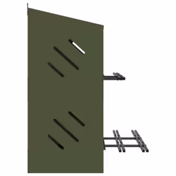 vidaXL Chicken Nesting Box with 8 Compartments Olive Green Metal - olive green, 80 x 79 x 109,5 cm - Additional view 5