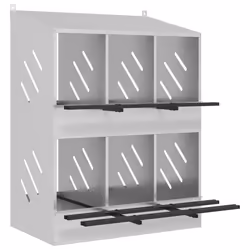 vidaXL Chicken Nesting Box with 8 Compartments Olive Green Metal - galvanized silver, 80 x 79 x 109,5 cm