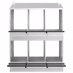 vidaXL Chicken Nesting Box with 8 Compartments Olive Green Metal - galvanized silver, 80 x 79 x 109,5 cm