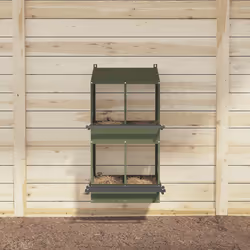 vidaXL Chicken Nesting Box with 8 Compartments Olive Green Metal - olive green, 54 x 79 x 109,5 cm