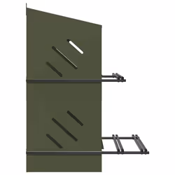 vidaXL Chicken Nesting Box with 8 Compartments Olive Green Metal - olive green, 54 x 79 x 109,5 cm - Additional view 6