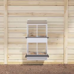 vidaXL Chicken Nesting Box with 8 Compartments Olive Green Metal - galvanized silver, 54 x 79 x 109,5 cm - Additional view 4