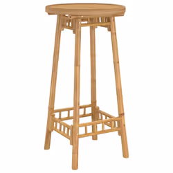 vidaXL Outdoor Bar Table Round Ã55x100 cm Bamboo bar outside table