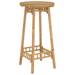 vidaXL Outdoor Bar Table Round Ã55x100 cm Bamboo bar outside table