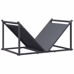 vidaXL Firewood Rack Black 70x43x34.5 cm Cold-rolled steel - anthracite