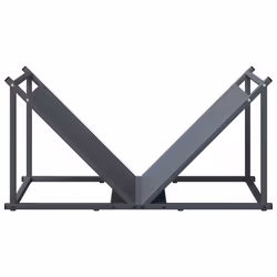 vidaXL Firewood Rack Black 70x43x34.5 cm Cold-rolled steel - anthracite - Additional view 4