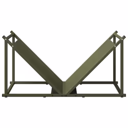 vidaXL Firewood Rack Black 70x43x34.5 cm Cold-rolled steel - olive green - Additional view 4