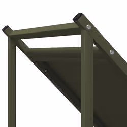 vidaXL Firewood Rack Black 70x43x34.5 cm Cold-rolled steel - olive green - Additional view 6