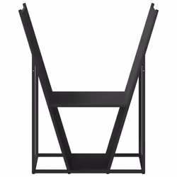vidaXL Firewood Rack White 69.5x35x81 cm Cold-rolled steel - black - Additional view 4