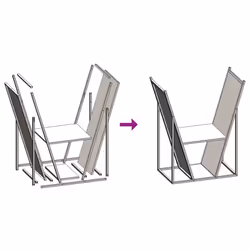 vidaXL Firewood Rack White 69.5x35x81 cm Cold-rolled steel - black - Additional view 8