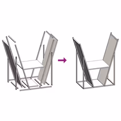 vidaXL Firewood Rack White 69.5x35x81 cm Cold-rolled steel - white - Additional view 8