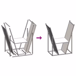 vidaXL Firewood Rack White 69.5x35x81 cm Cold-rolled steel - olive green - Additional view 8