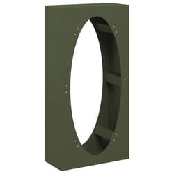 vidaXL Firewood Rack 50x23x100 cm Weathering Steel fireplace log holder - olive green